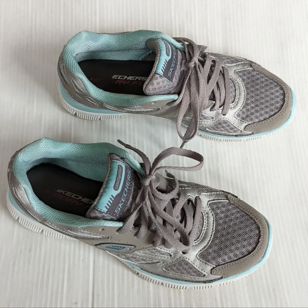 SKECHERS Flex Appeal Align 3.0 lightweight sneakers gray blue running shoes
